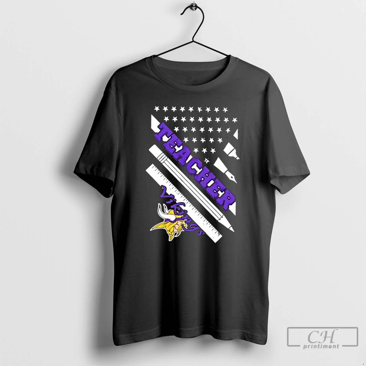 Premium Minnesota Vikings Football X Teacher American Flag T-Shirts, Hoodie, Sweatshirt | CoreVibeTees.com