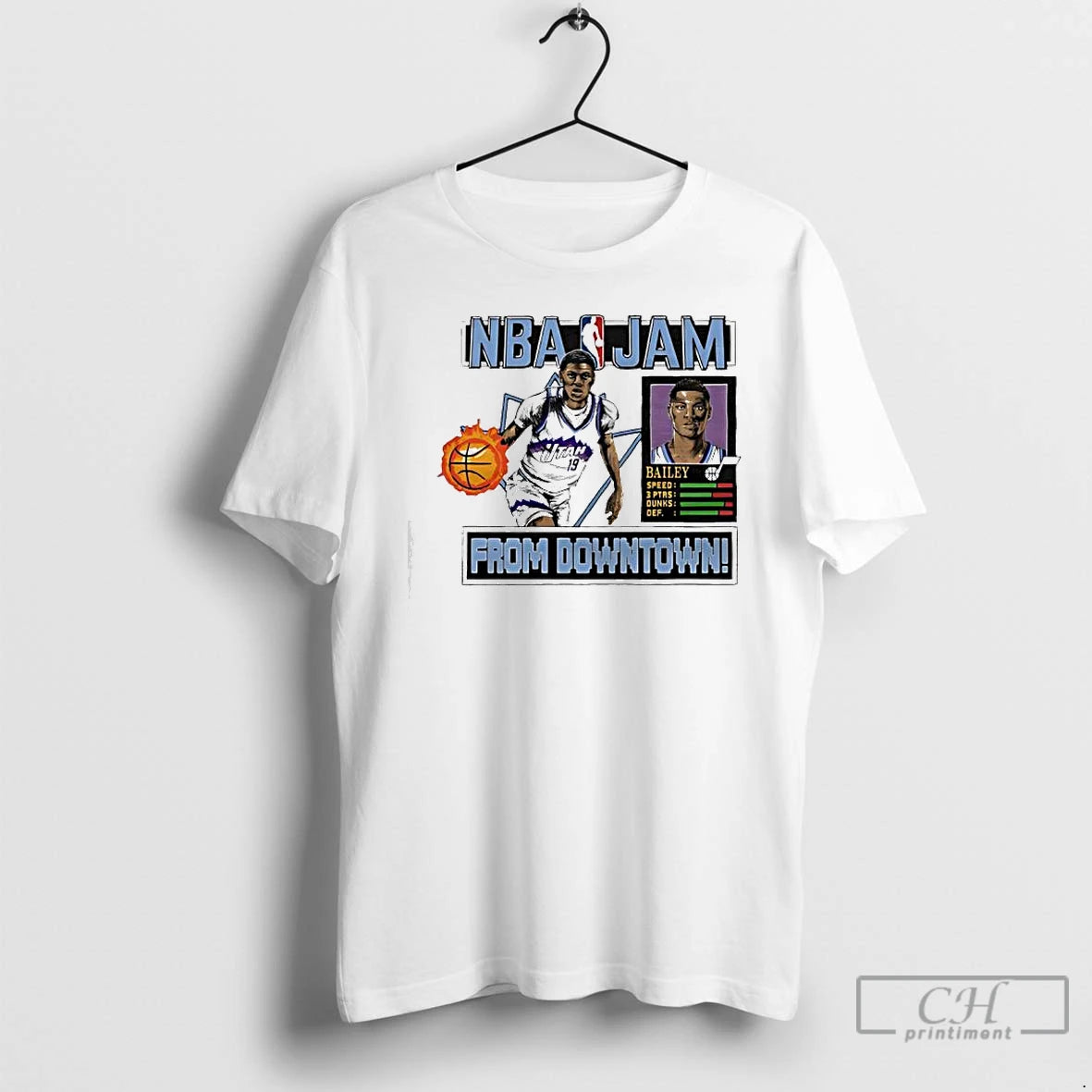 Premium Nba Jam Jazz Ace Bailey From Downtown T-Shirts, Hoodie, Sweatshirt | CoreVibeTees.com