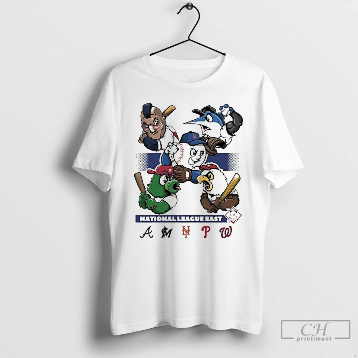 Premium National League East 2025 Mlb Postseason Mascot T Shirts