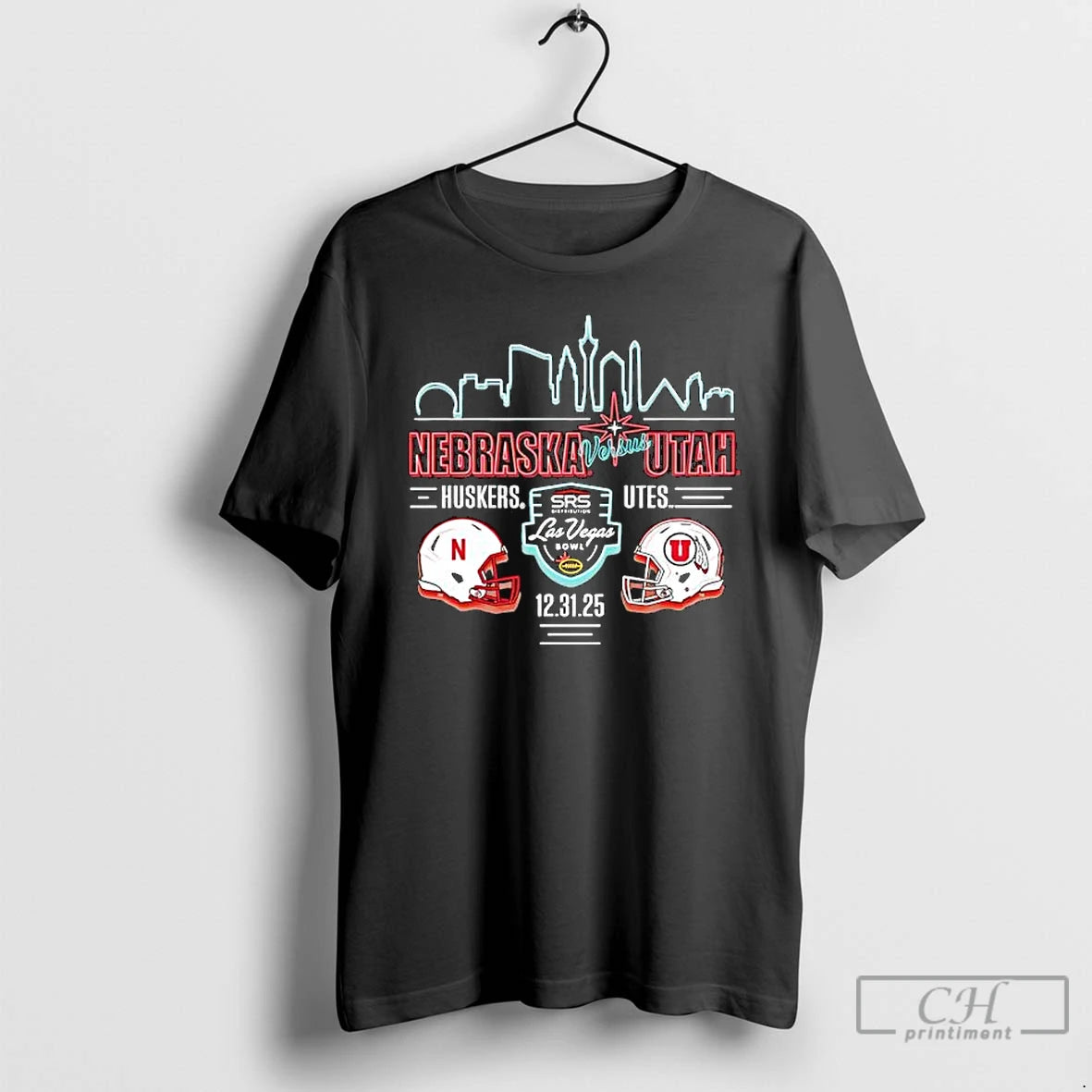 Premium Nebraska Huskers Vs Utah Uteh Las Vegas Bowl Srs Helmets T-Shirts, Hoodie, Sweatshirt | CoreVibeTees.com