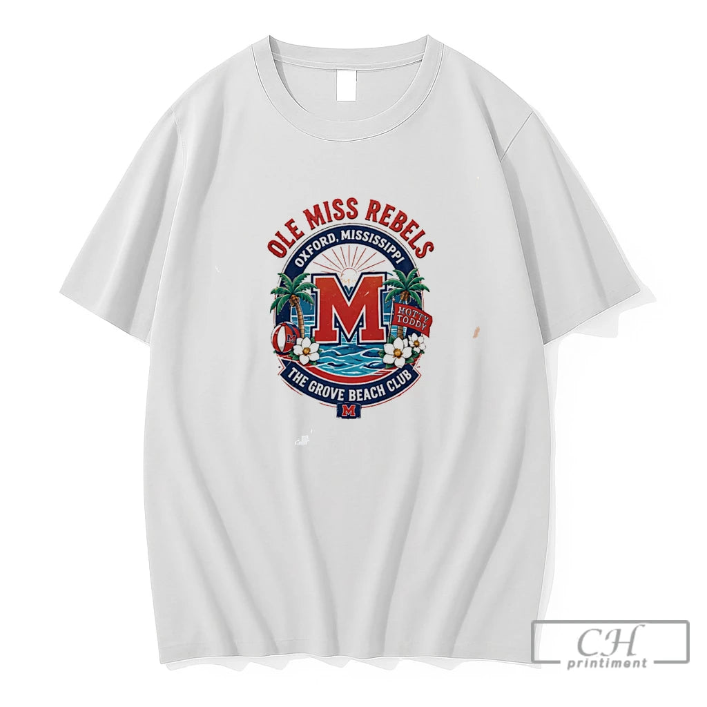 Premium Ole Miss Rebels The Grove Beach Club Hotty Toddy Tee