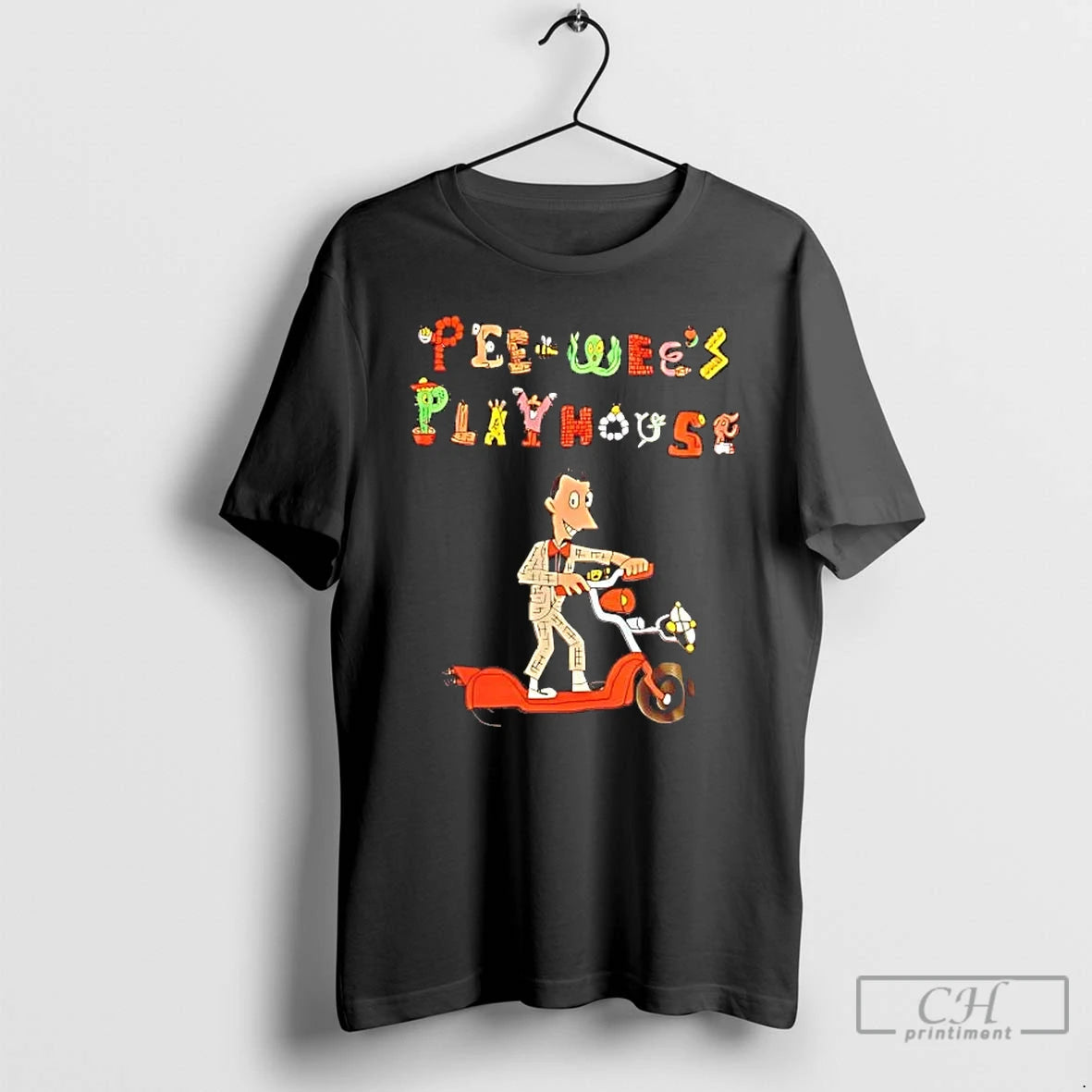 Premium Paul Reubens Caricature Pee Wees Playhouse T-Shirts, Hoodie, Sweatshirt | CoreVibeTees.com