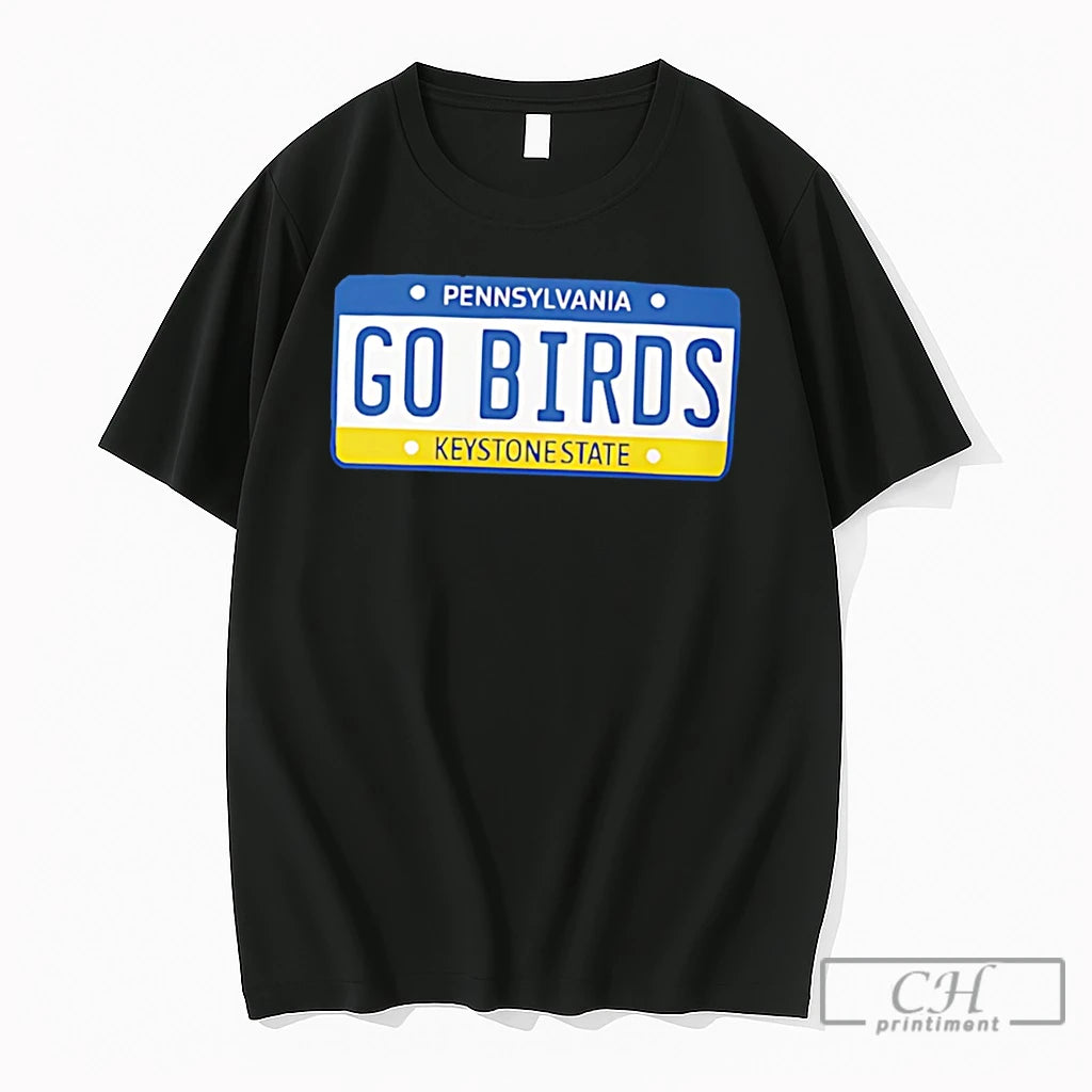 Premium Pennsylvania License Plate Go Birds Sign Tee