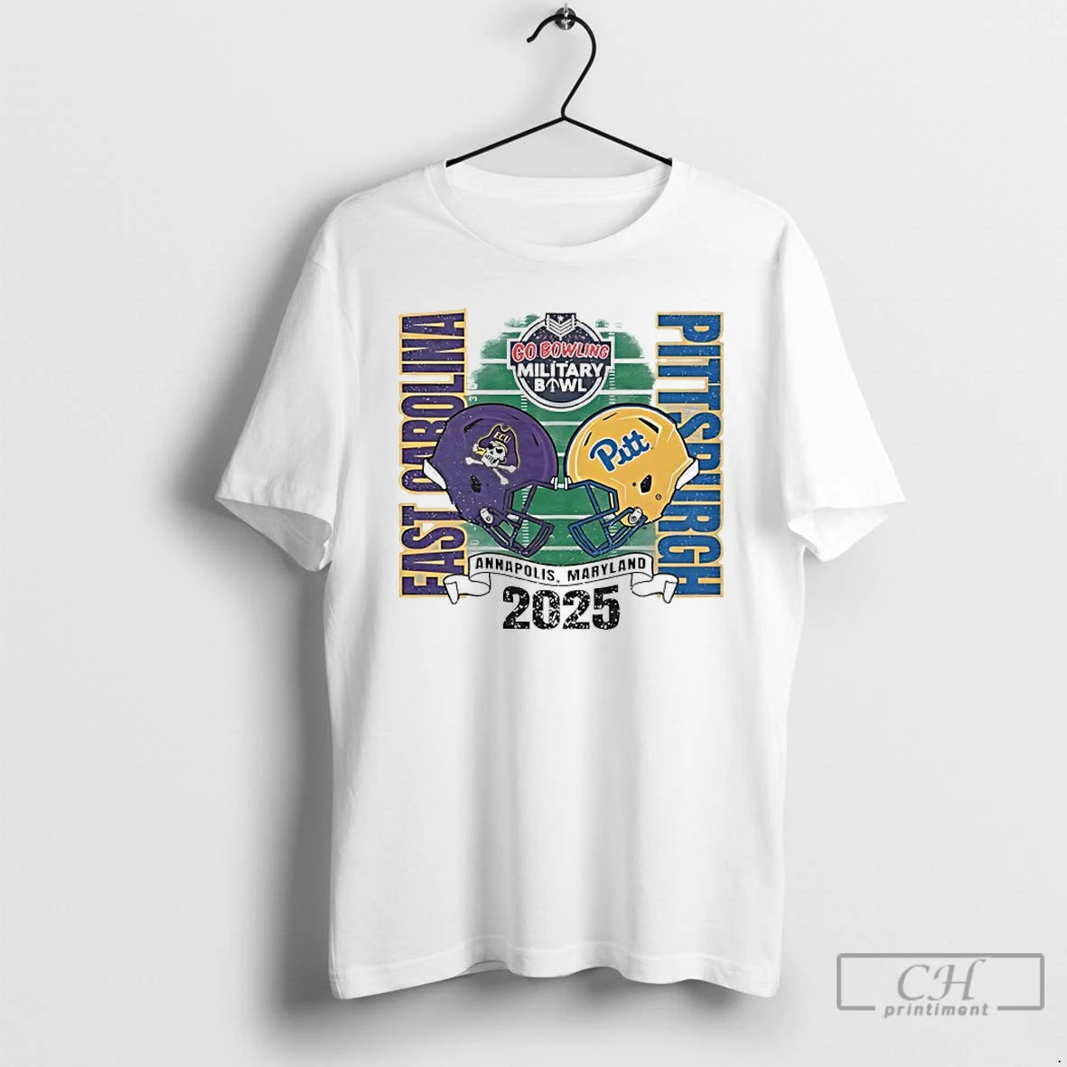 Premium Pitt Panthers Vs East Carolina 84 2025 Military Bowl Head To Head T Shirts Hoodie, Sweatshirt | CoreVibeTees.com