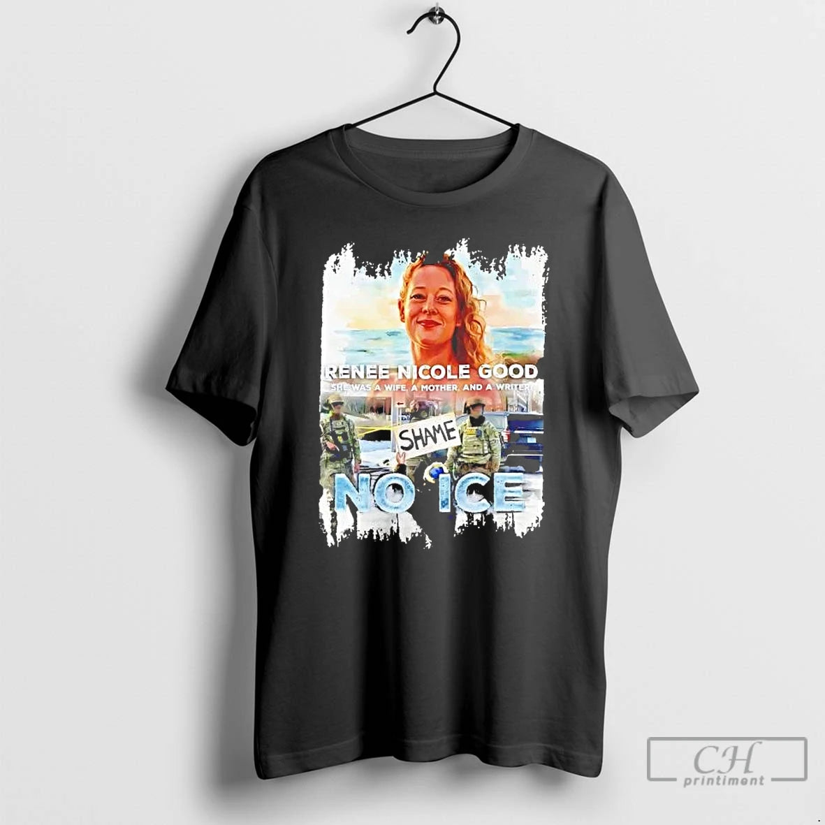 Premium Renee Nicole Good She Was A Wife A Mother And A Writer T Shirts Hoodie, Sweatshirt | CoreVibeTees.com