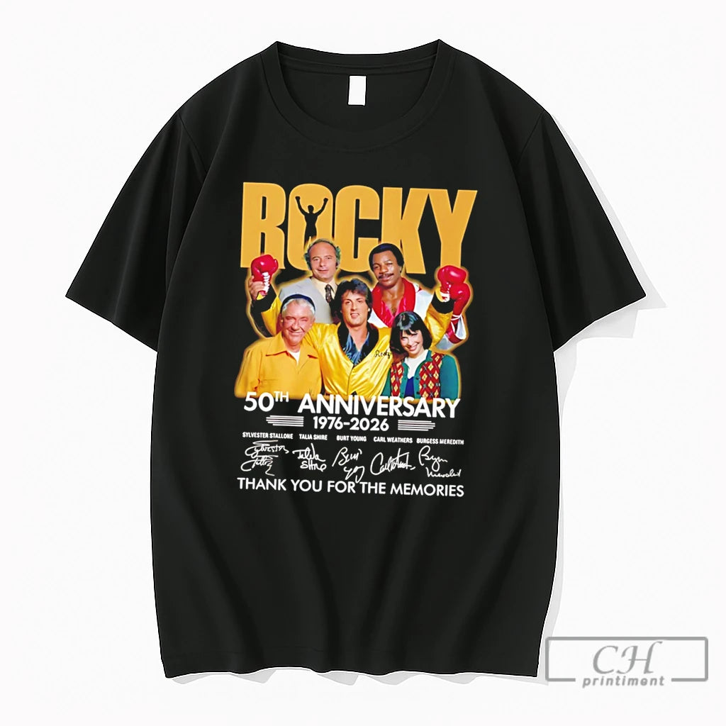 Premium Rocky 50th Anniversary 1976 2026 Thank You For The Memories Tee T Shirts Sweater