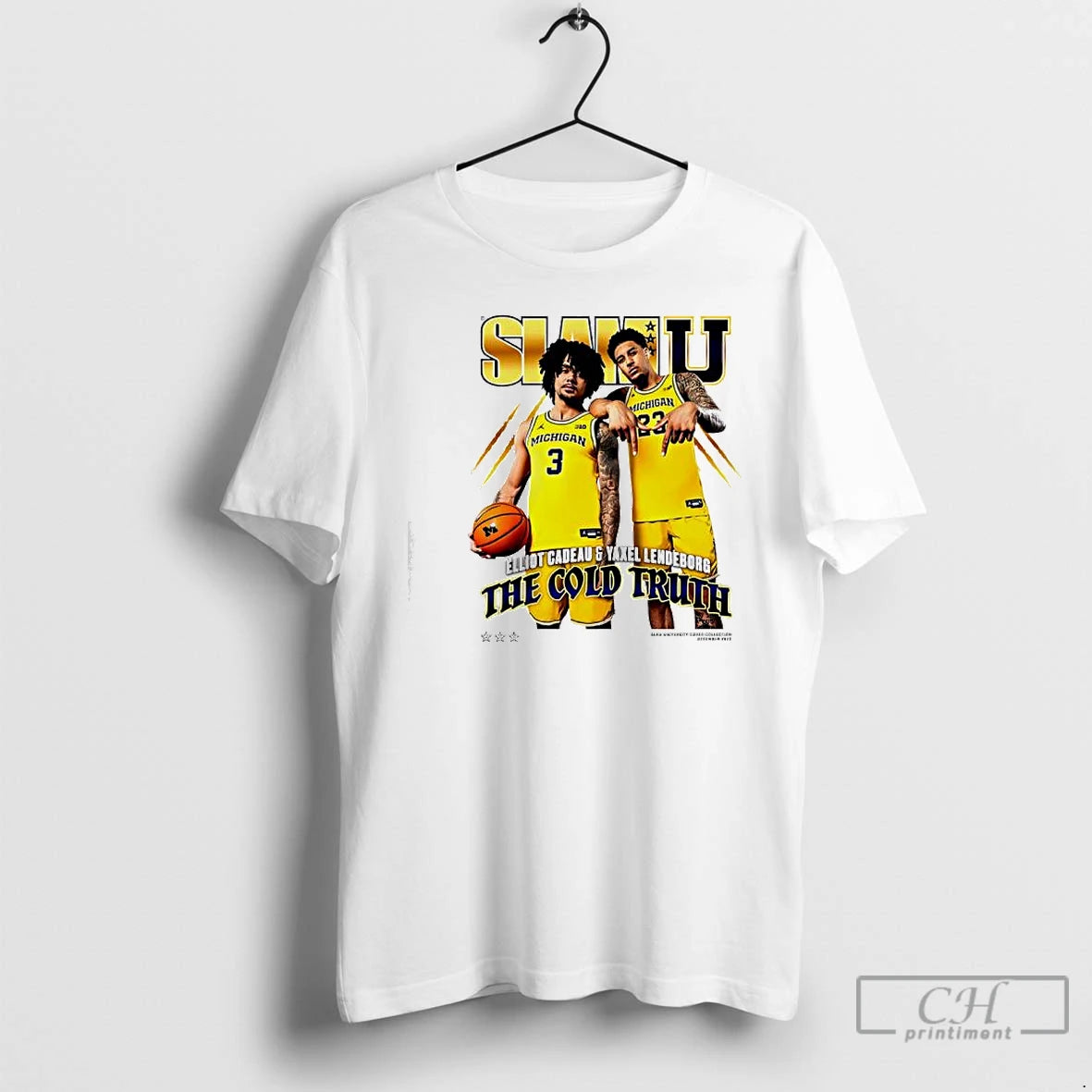 Premium Slam Elliot Cadeau Yaxel Lendeborg The Cold Truth Michigan Jersey T-Shirts, Hoodie, Sweatshirt | CoreVibeTees.com