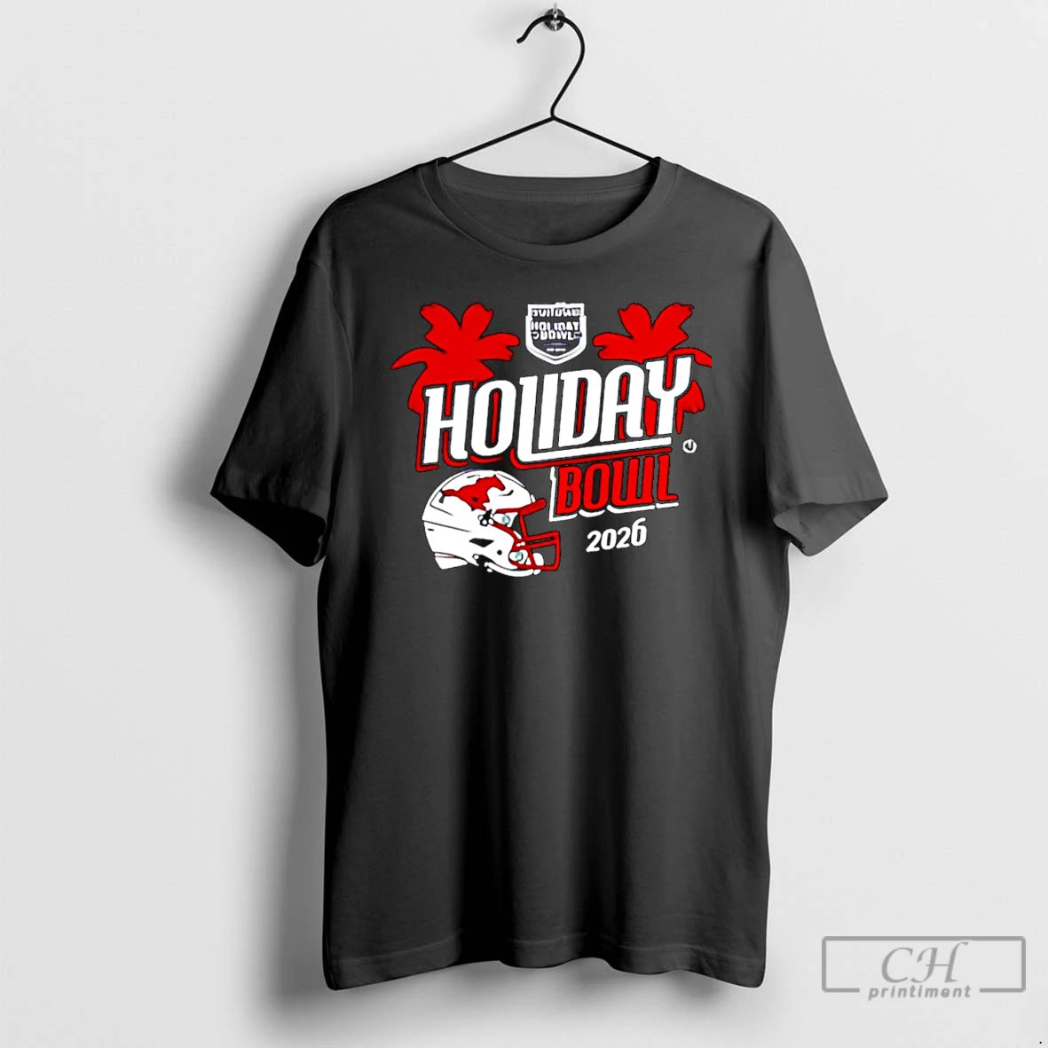 Premium Smu Mustangs 2025 Holiday Bowl Helmet Christmas T-Shirts, Hoodie, Sweatshirt | CoreVibeTees.com