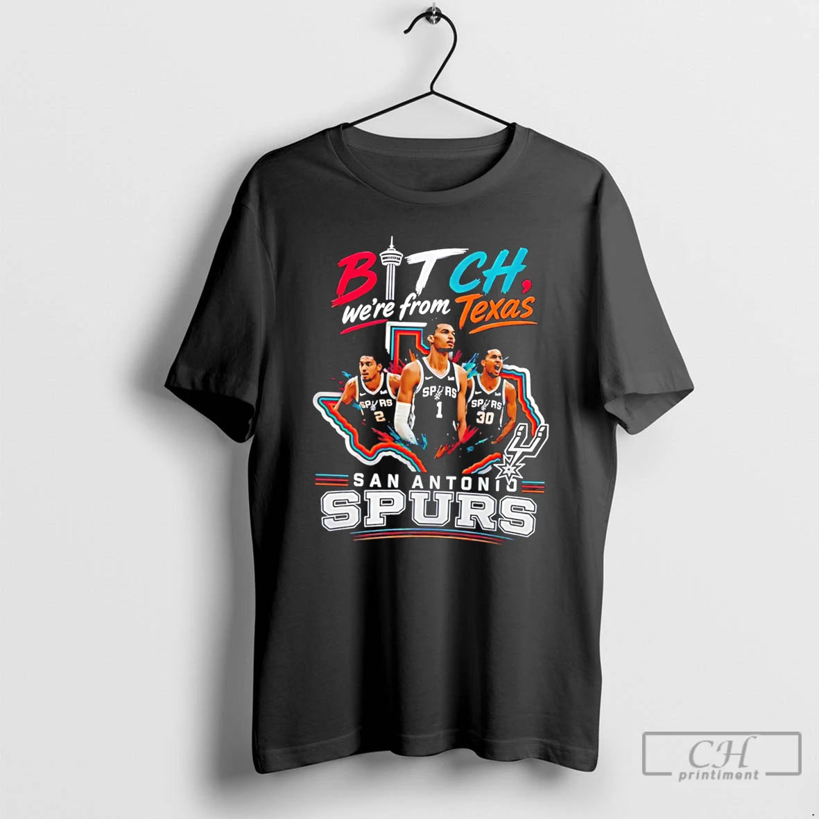 Premium San Antonio Spurs Bitch Were From Texas Tee