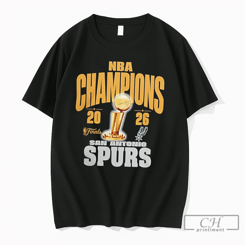 Premium San Antonio Spurs Nba Cup Champions 2026 Gold Trophy Tee