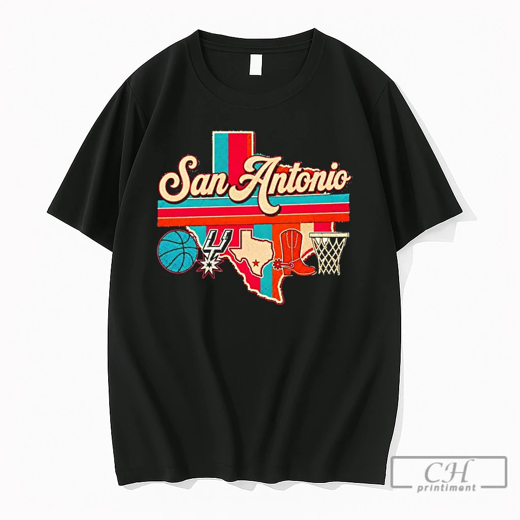 Premium San Antonio Spurs Basketball 5 Icons Vintage Spurs Inspired Nba 2026 T Shirts Sweater