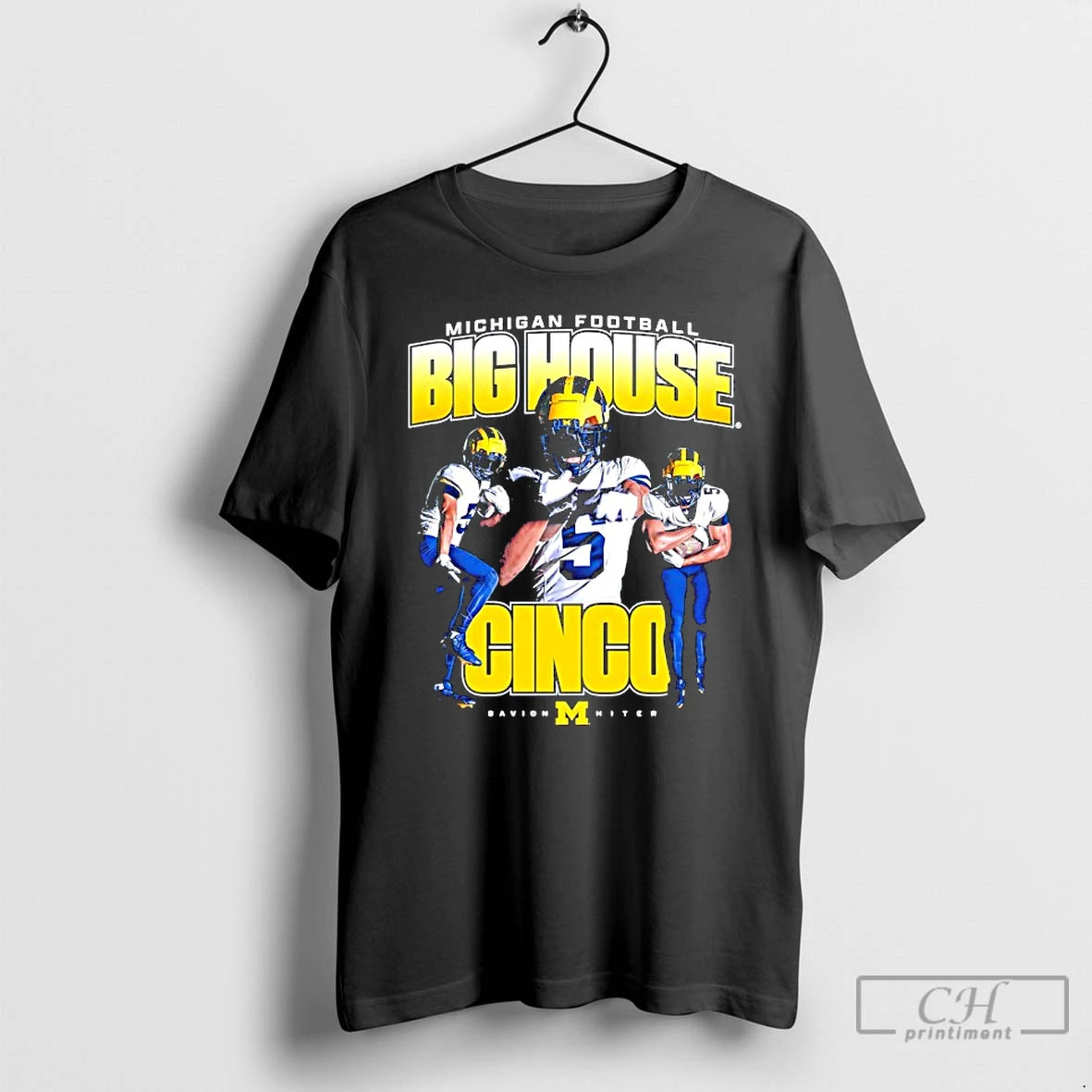 Premium Savion Hiter Big House Cinco Michigan Wolverines Graphic T-Shirts, Hoodie, Sweatshirt | CoreVibeTees.com