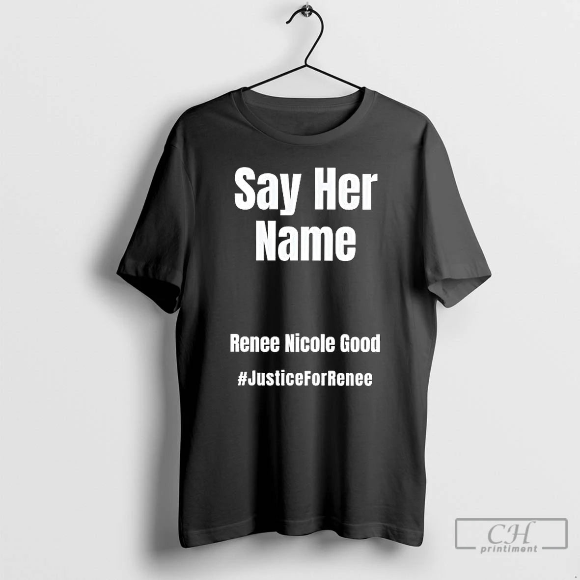 Premium Say Her Name Justice For Renee Nicole Good T-Shirts, Hoodie, Sweatshirt | CoreVibeTees.com