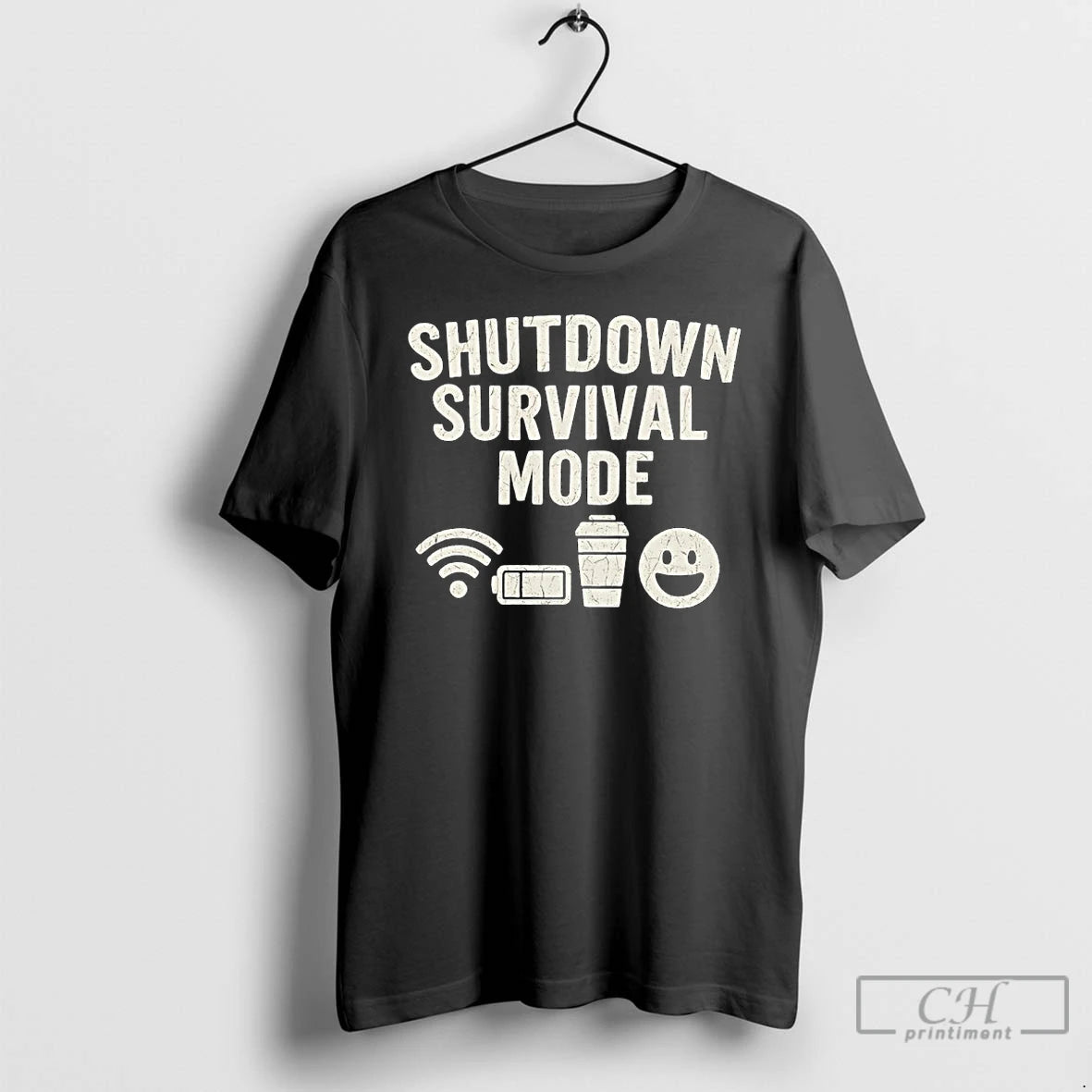 Premium Shutdown Survival Mode Government Shutdown 2025 T Shirts