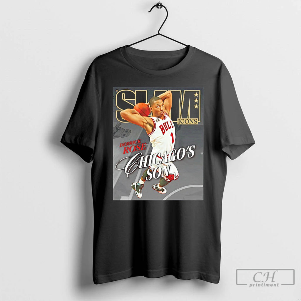 Premium Slam Icons Legend Derrick Rose Chicagos Son 2026 T-Shirts, Hoodie, Sweatshirt | CoreVibeTees.com