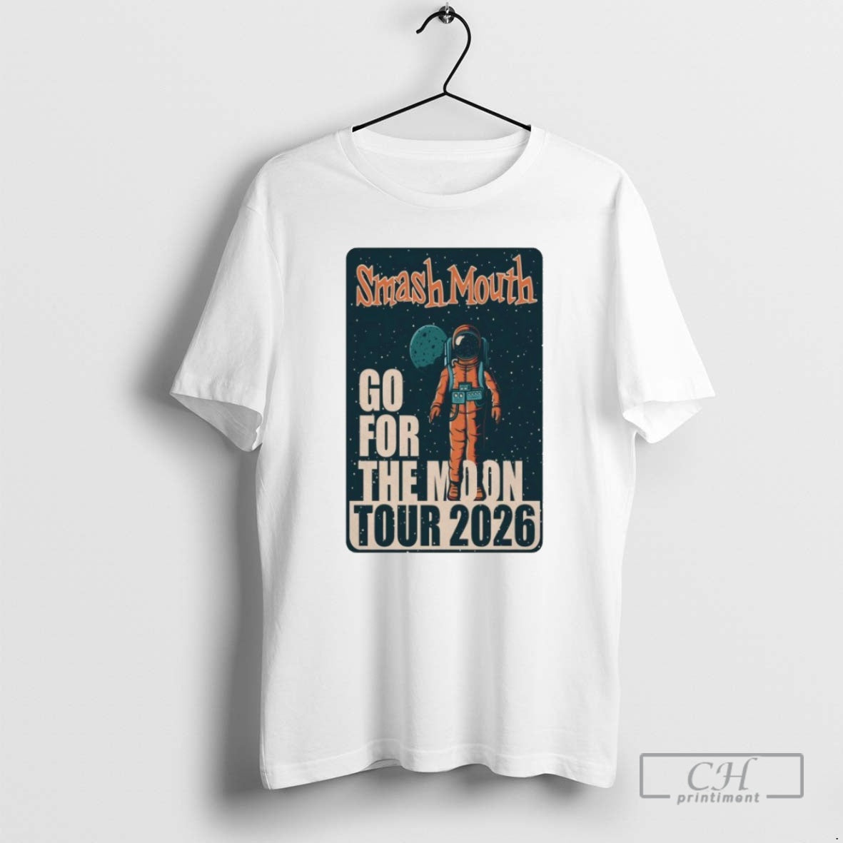 Premium Smash Mouth Go For The Moon Tour 2026 Astronaut Shirt Sweater Hoodie, Sweatshirt | CoreVibeTees.com