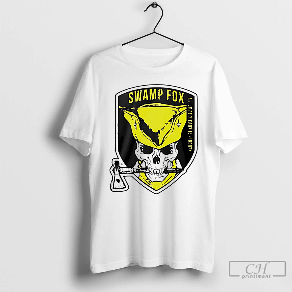 Premium Swamp Fox Patch My Sweetheart Is Liberty Skull T-Shirts, Hoodie, Sweatshirt | CoreVibeTees.com