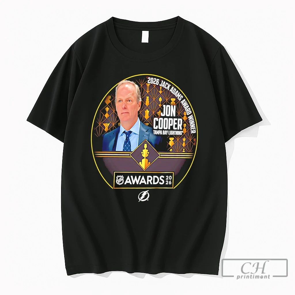 Premium Tampa Bay Lightning Jon Cooper 2026 Jack Adams Award Tee