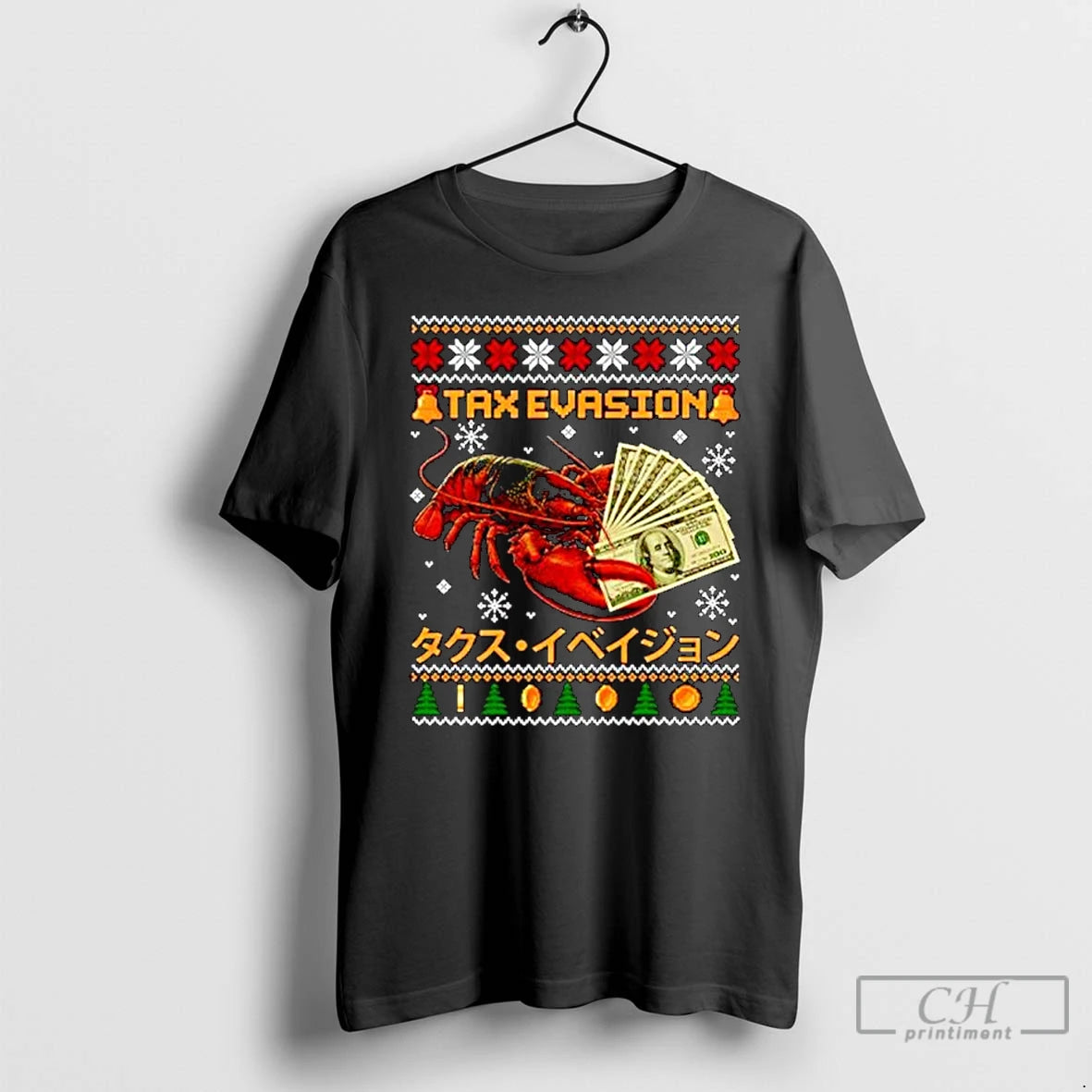 Premium Tax Evasion Lobster Ugly Christmas Ornaments T-Shirts, Hoodie, Sweatshirt | CoreVibeTees.com