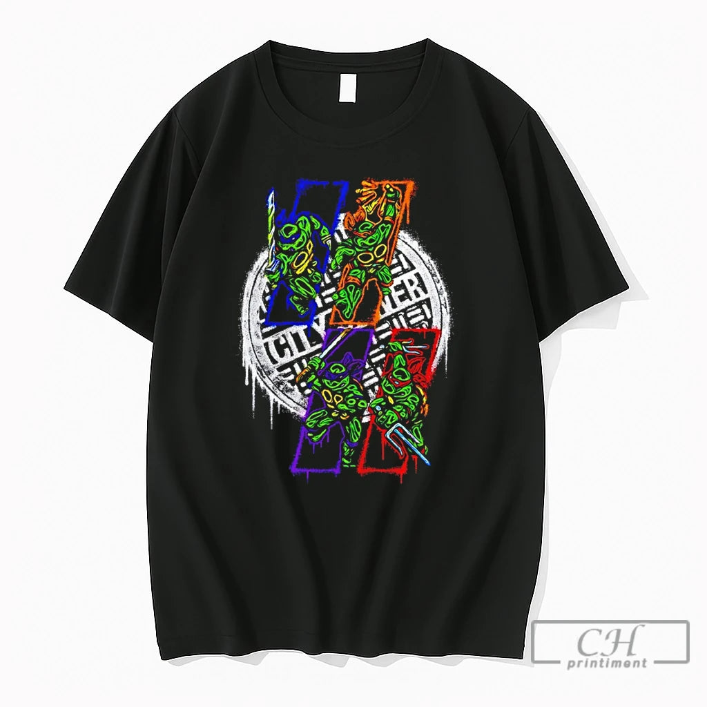Premium Teenage Mutant Ninja Turtles City Corner Heroes In A Half Shell Graffiti T Shirts