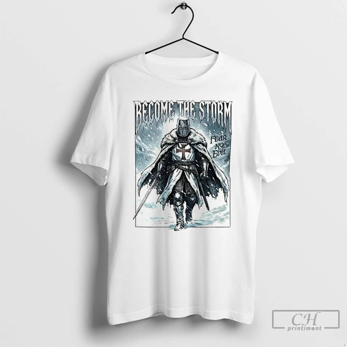 Premium Templar Become The Storm Fear No Evil T-Shirts, Hoodie, Sweatshirt | CoreVibeTees.com