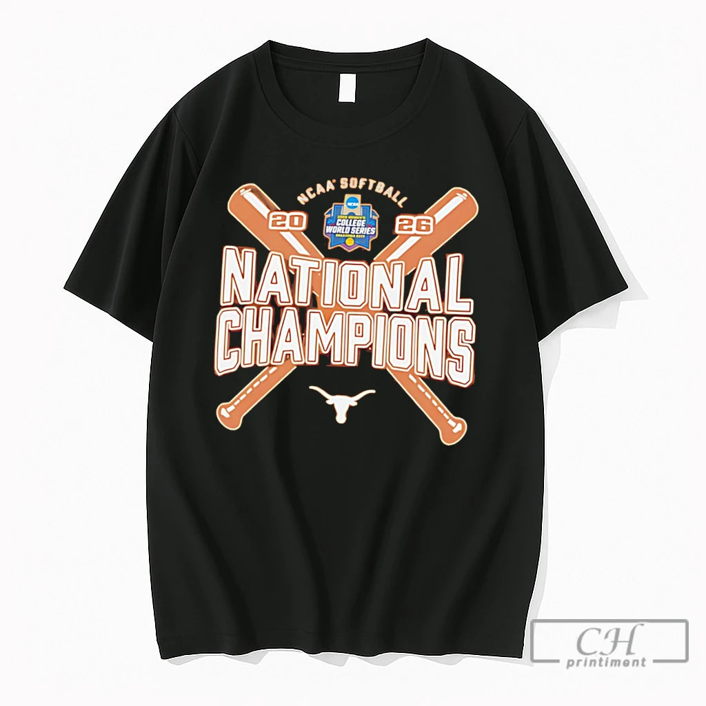 Premium Texas Longhorns 2026 Ncaa Softball Womens College World Series Champions Jersey Tee T Shirts