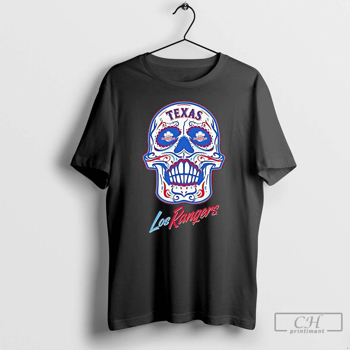 Premium Texas Rangers Sugar Skull Los Rangers T-Shirts, Hoodie, Sweatshirt | CoreVibeTees.com