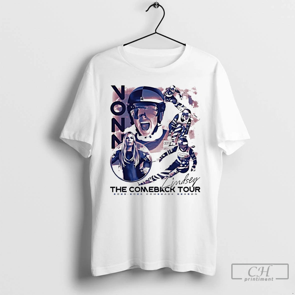 Premium The Comeback Tour 2025 2026 Comeback Beabon Lindsey Vonn Signature Vintage T Shirts Sweater Hoodie, Sweatshirt