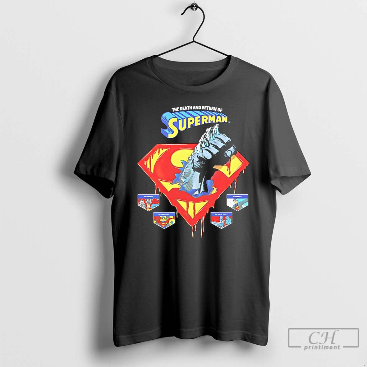 Premium The Death And Return Of Superman Comic Logo T-Shirts, Hoodie, Sweatshirt | CoreVibeTees.com