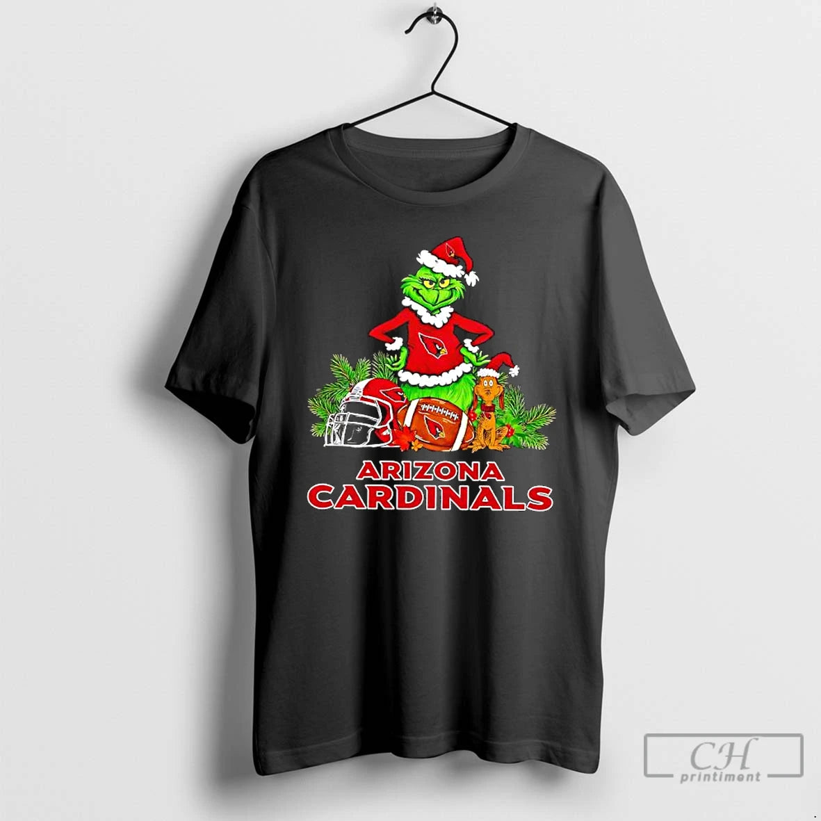 Premium The Grinch And Max Arizona Cardinals Christmas Helmet Items T-Shirts, Hoodie, Sweatshirt | CoreVibeTees.com