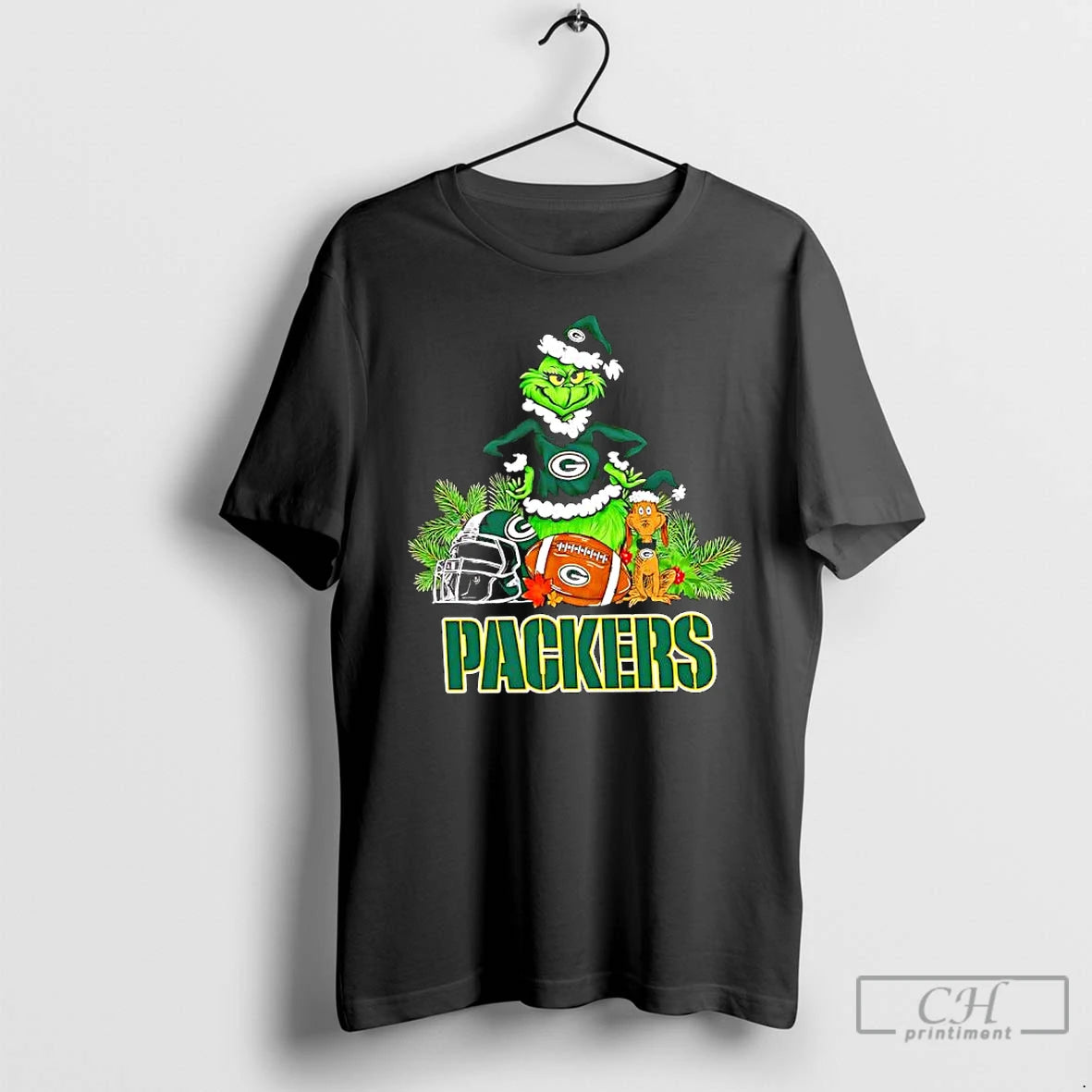 Premium The Grinch And Max Green Bay Packers Christmas Helmet Items T-Shirts, Hoodie, Sweatshirt | CoreVibeTees.com