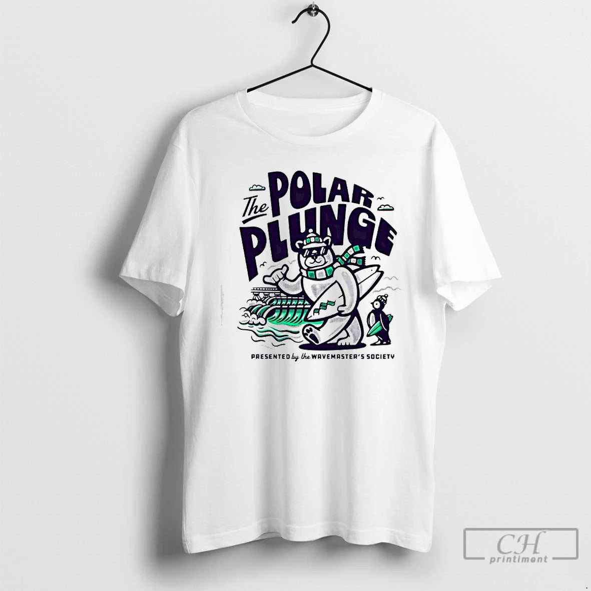 Premium The Polar Plunge The Wavemasters Society Bear And Penguin T-Shirts, Hoodie, Sweatshirt | CoreVibeTees.com