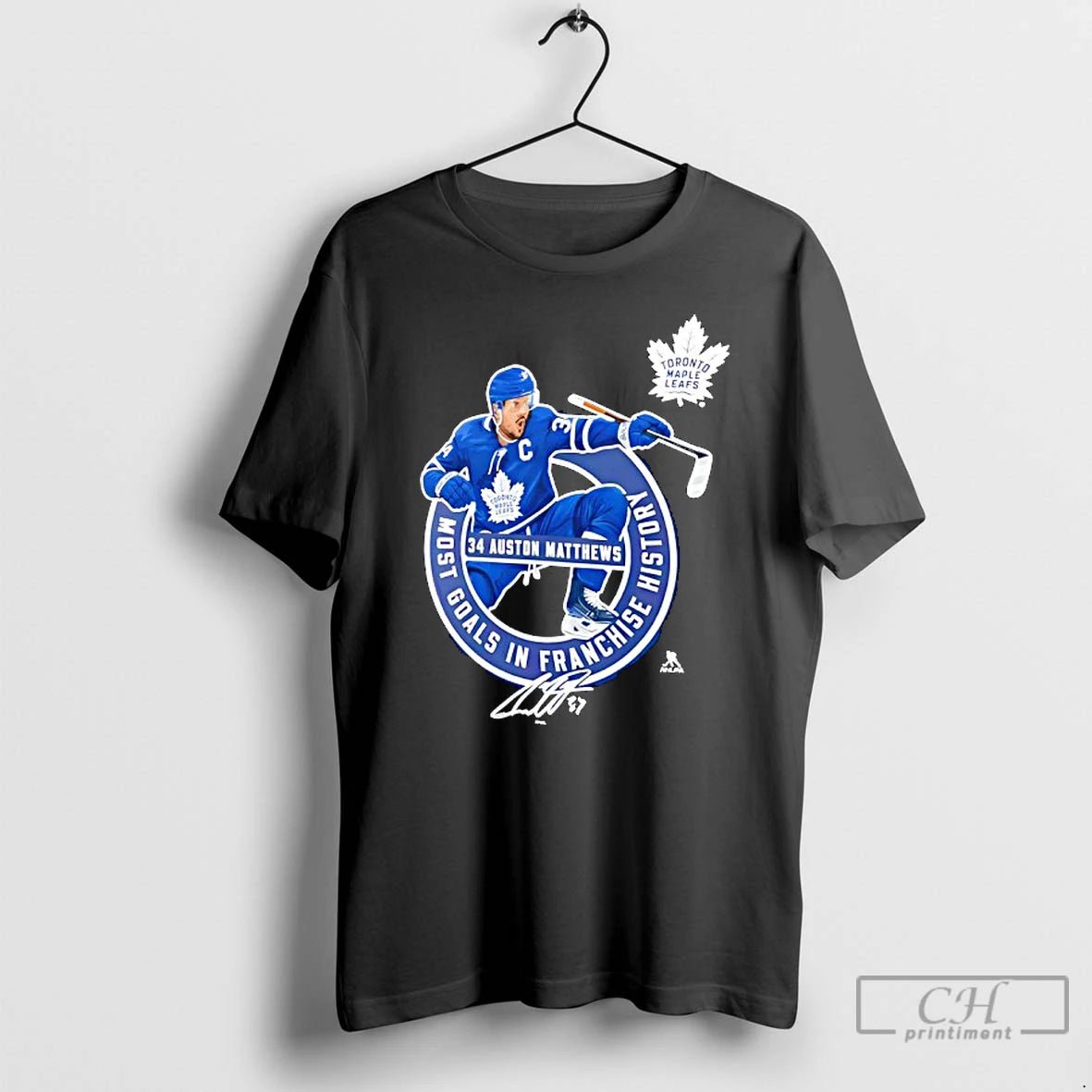 Premium Toronto Maple Leafs Auston Matthews Most Goals In Franchise History T-Shirts, Hoodie, Sweatshirt | CoreVibeTees.com