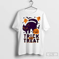Premium Trick Or Treat Cat And Pumpkin Halloween