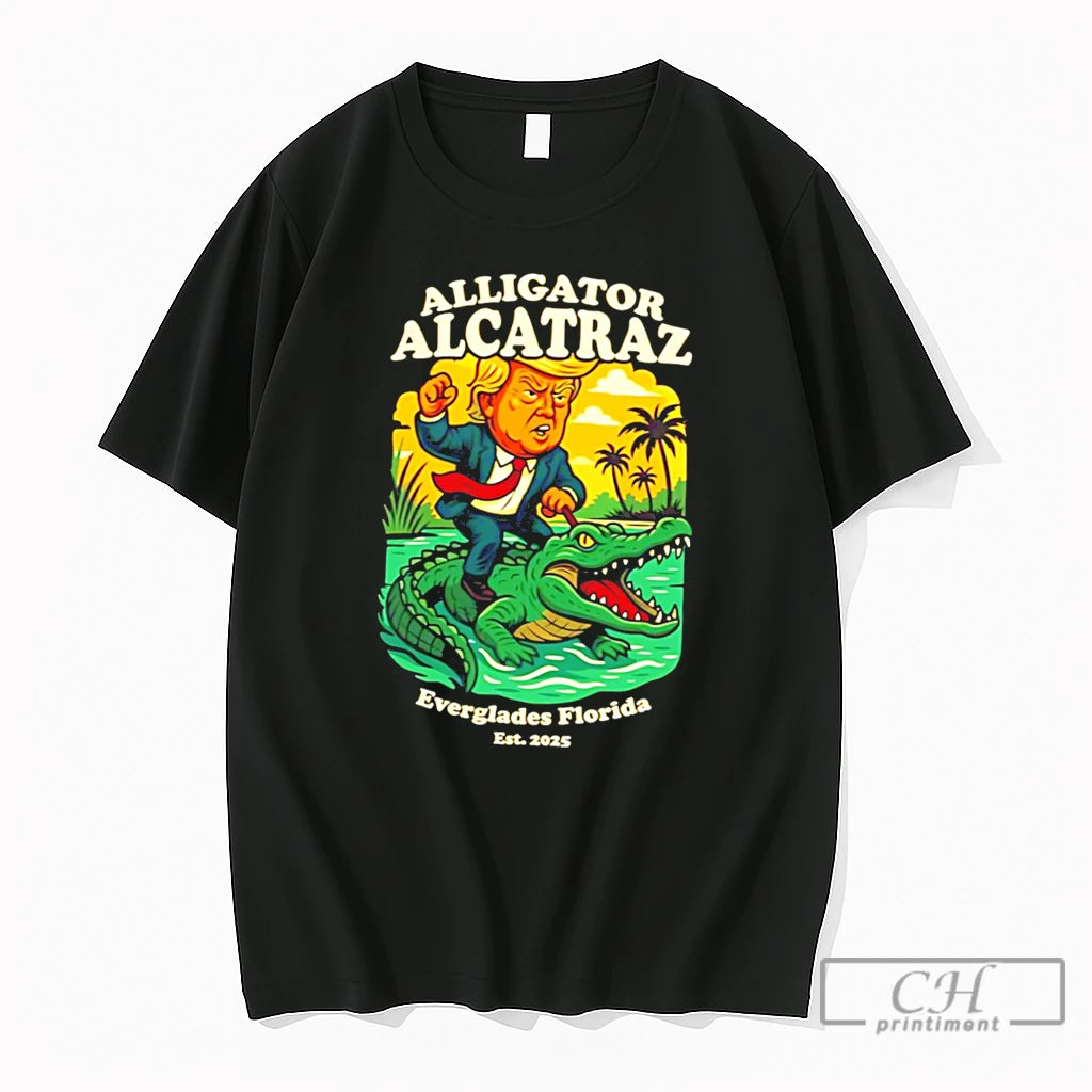 Premium Trump Alligator Alcatraz Everglades Florida Est 2025 Tee