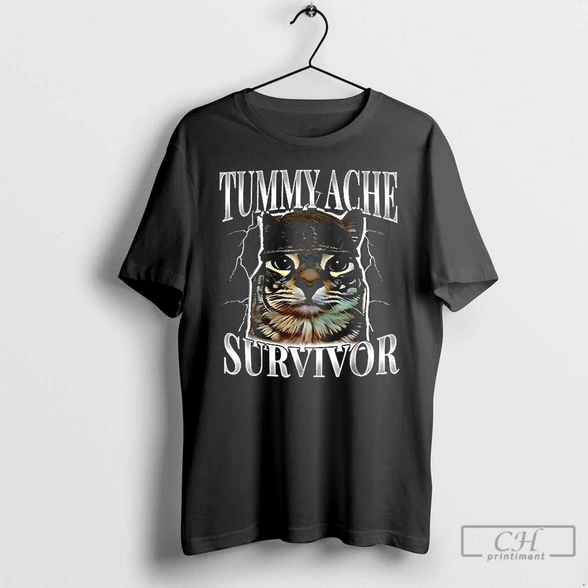 Premium Tummy Ache Survivor Cat T Shirts