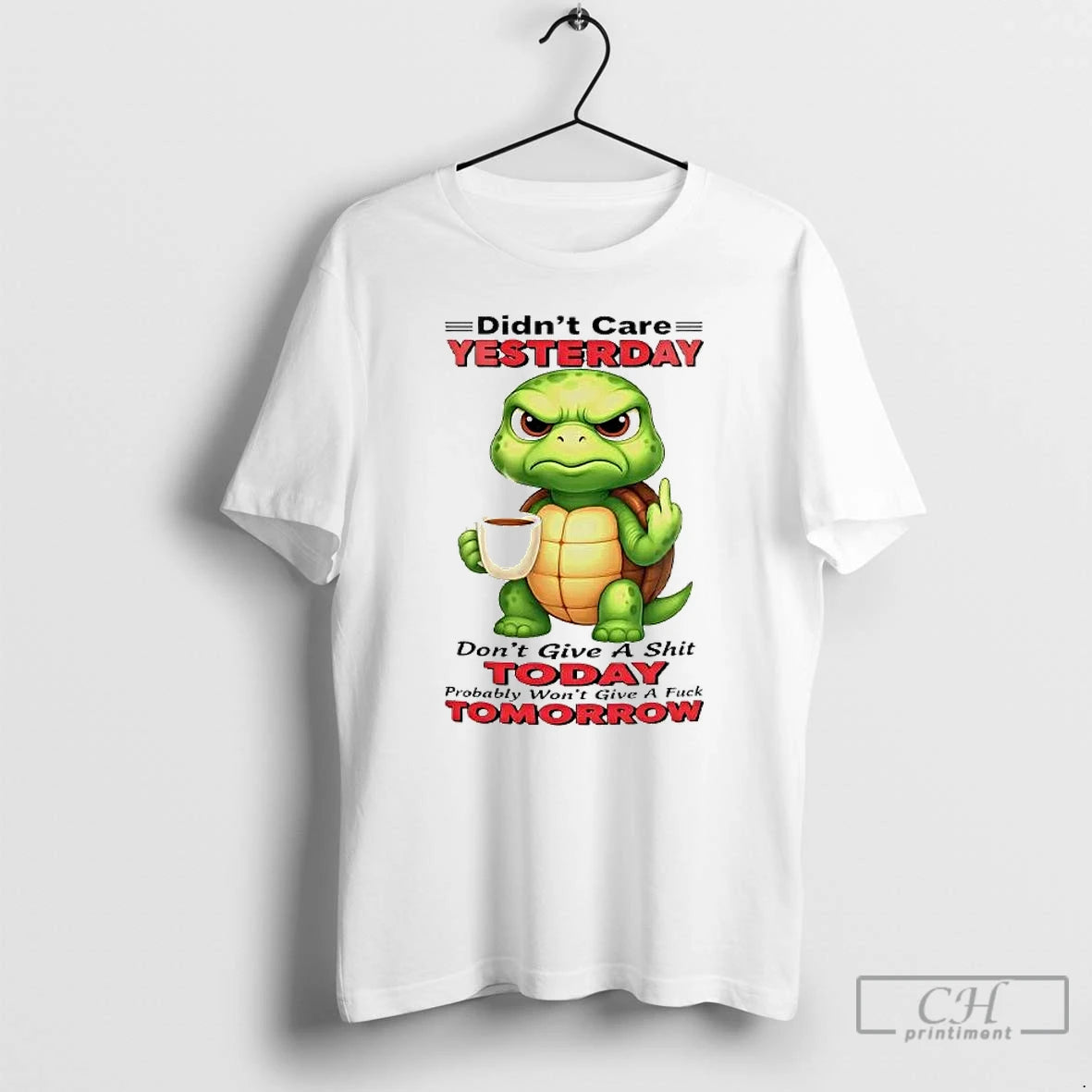 Premium Turtle Didnt Care Yesterday Dont Give A Shit Today T-Shirts, Hoodie, Sweatshirt | CoreVibeTees.com