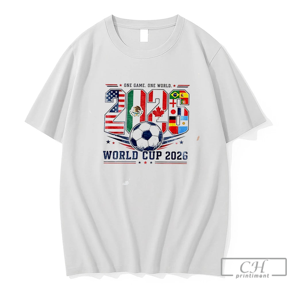 Premium Usa Mexico Canada Football World Cup 2026 One Game One World Tee T Shirts