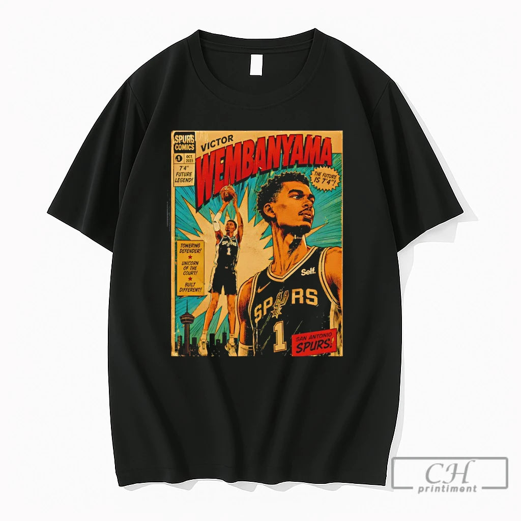 Premium Victor Wembanyama San Antonio Spurs Nba Basketball The Future Is 74 Vintage T Shirts