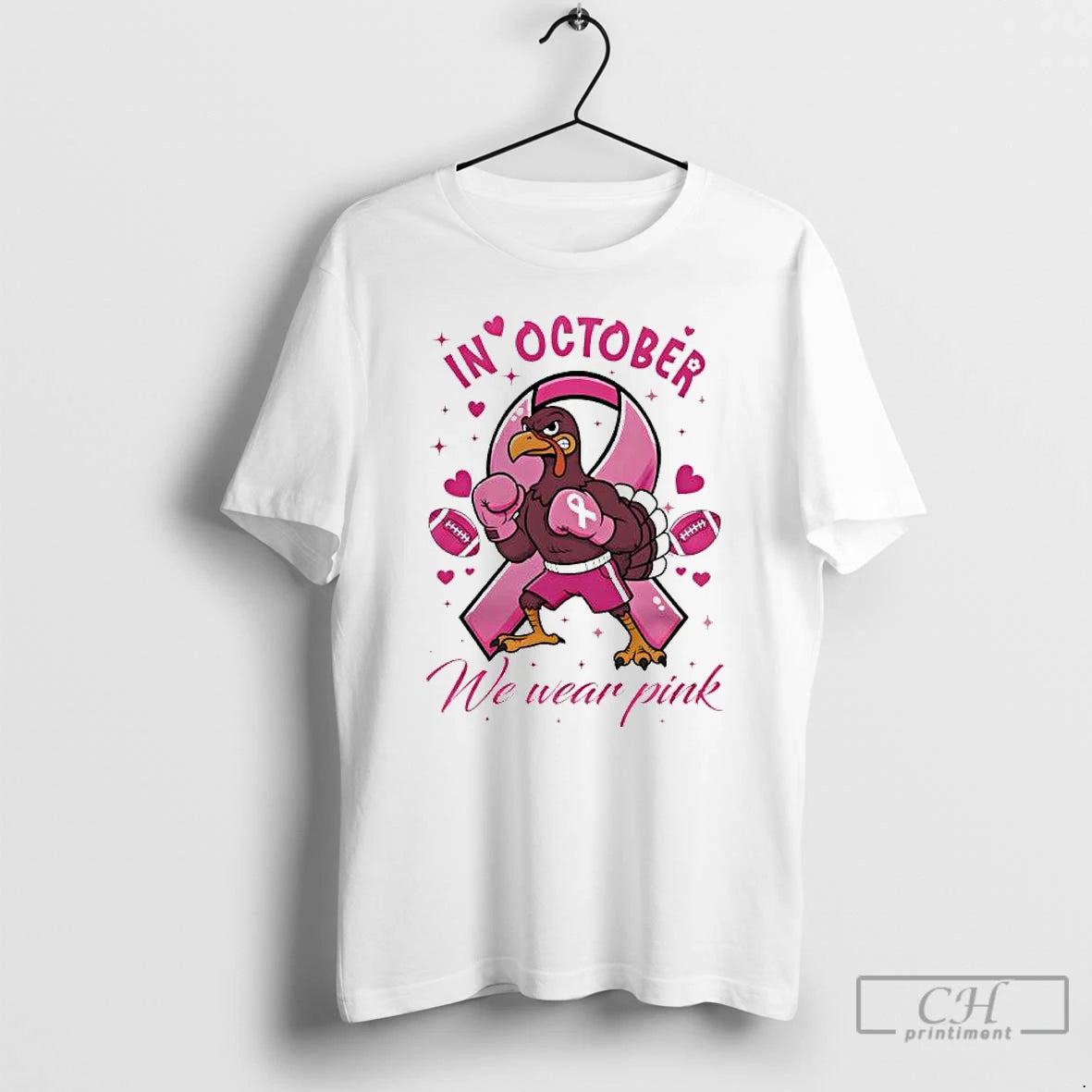 Premium Virginia Tech Hokies Tackle Cancer Win Together In October We Wear Pink T Shirts