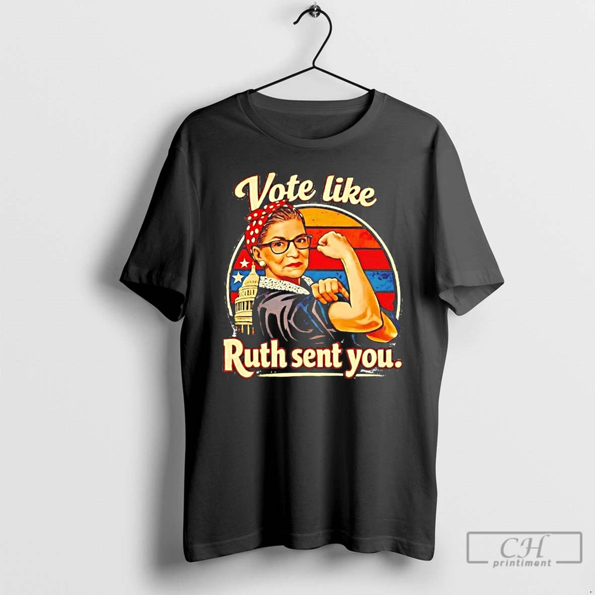 Premium Vote Like Ruth Bader Ginsburg Sent You Feminist Vintage T-Shirts, Hoodie, Sweatshirt | CoreVibeTees.com