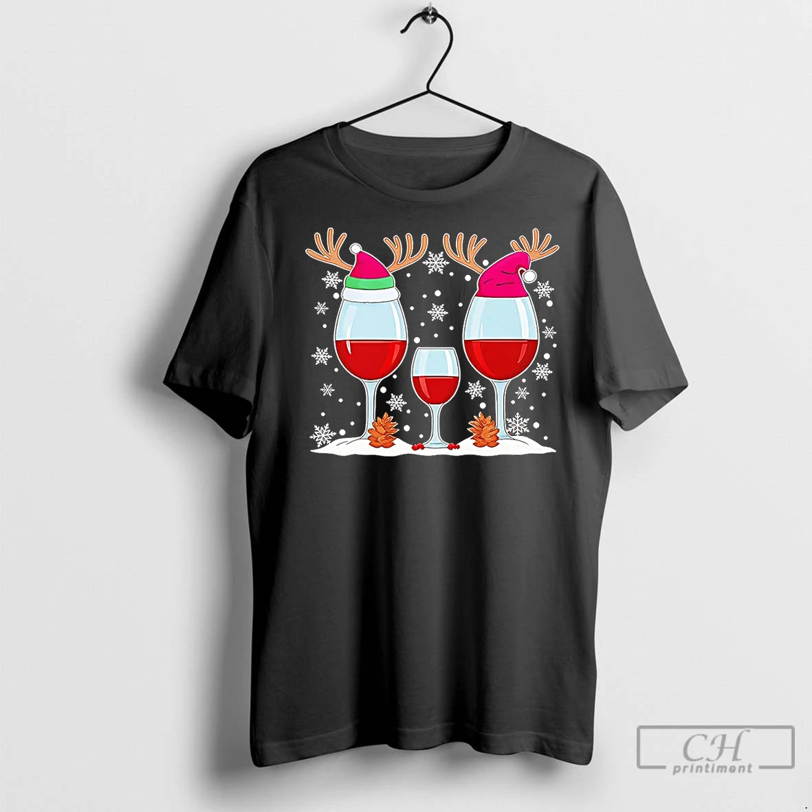 Premium Wine Glasses Merry Christmas