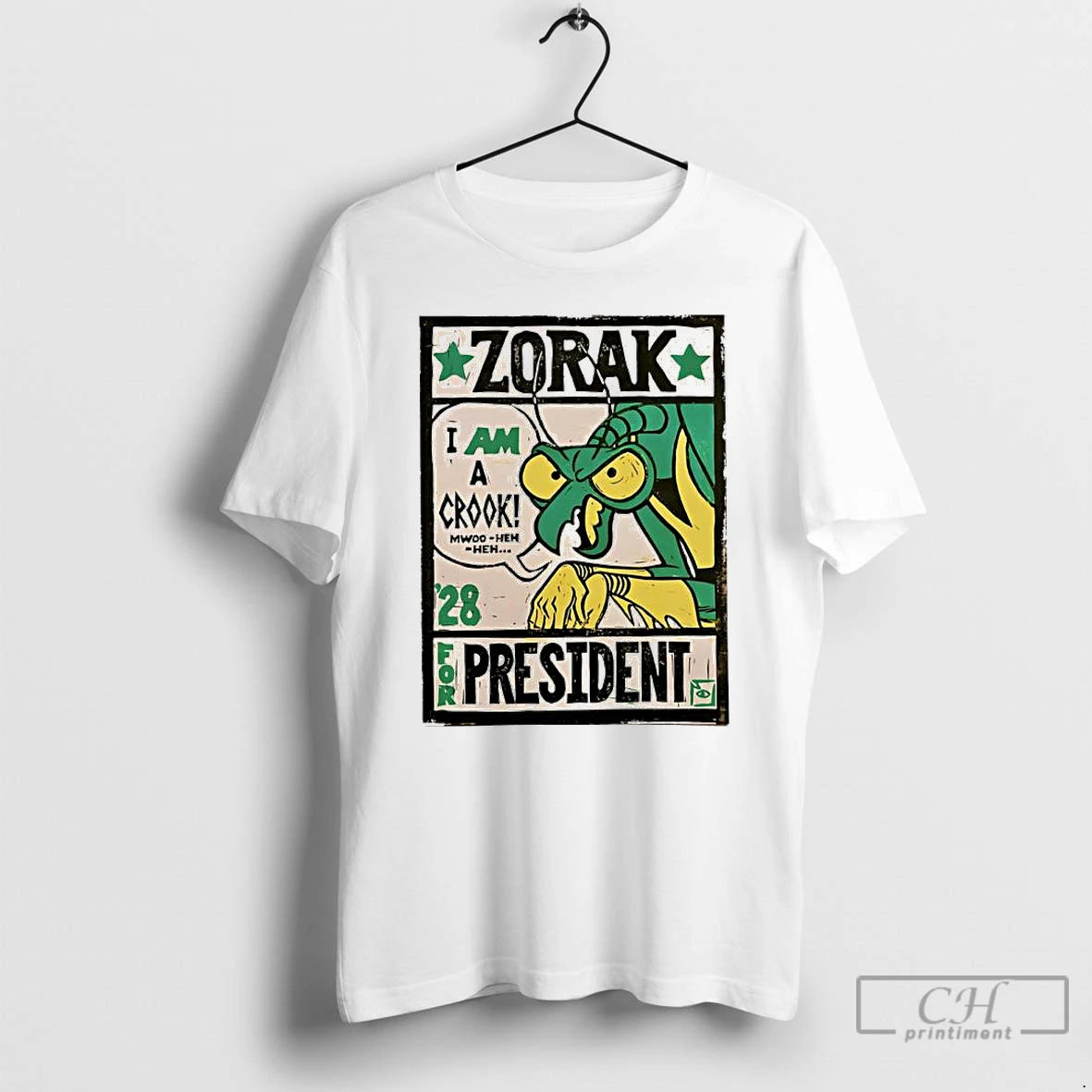 Premium Zorak I Am A Crook For President 28 T-Shirts, Hoodie, Sweatshirt | CoreVibeTees.com
