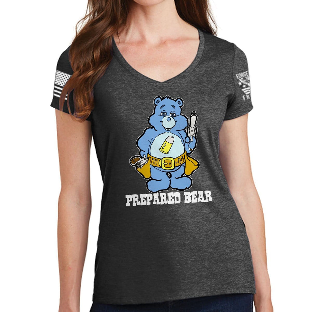 Ladies Prepared Bear V-Neck T-shirt Hoodie, Sweatshirt | CoreVibeTees.com (Image 3)