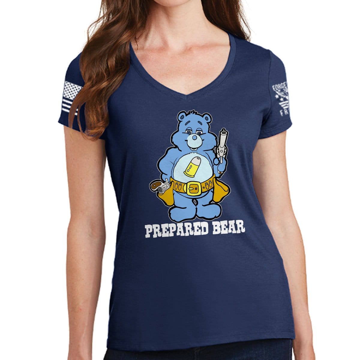 Ladies Prepared Bear V-Neck T-shirt Hoodie, Sweatshirt | CoreVibeTees.com (Image 5)