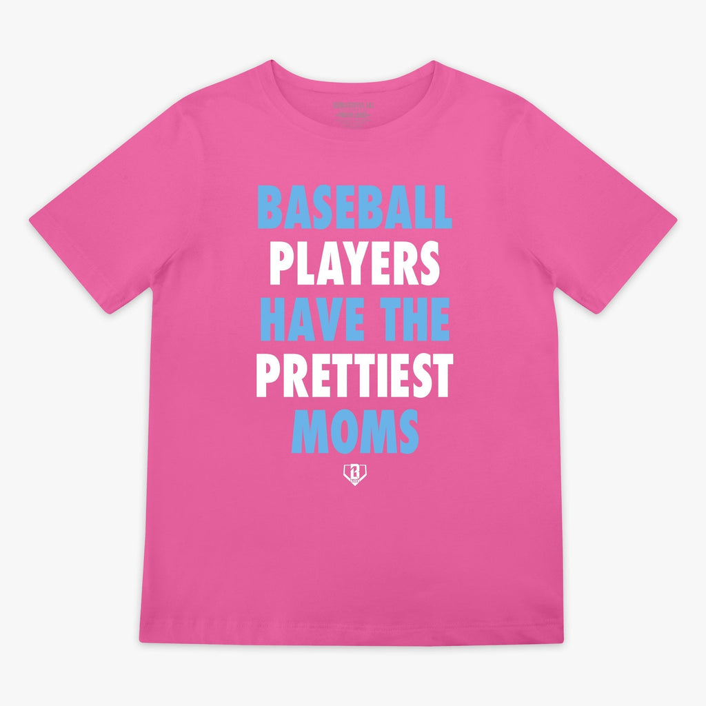 Baseball Players Have The Prettiest Moms Youth Tee - Pink/Blue Hoodie, Sweatshirt | CoreVibeTees.com (Image 1)