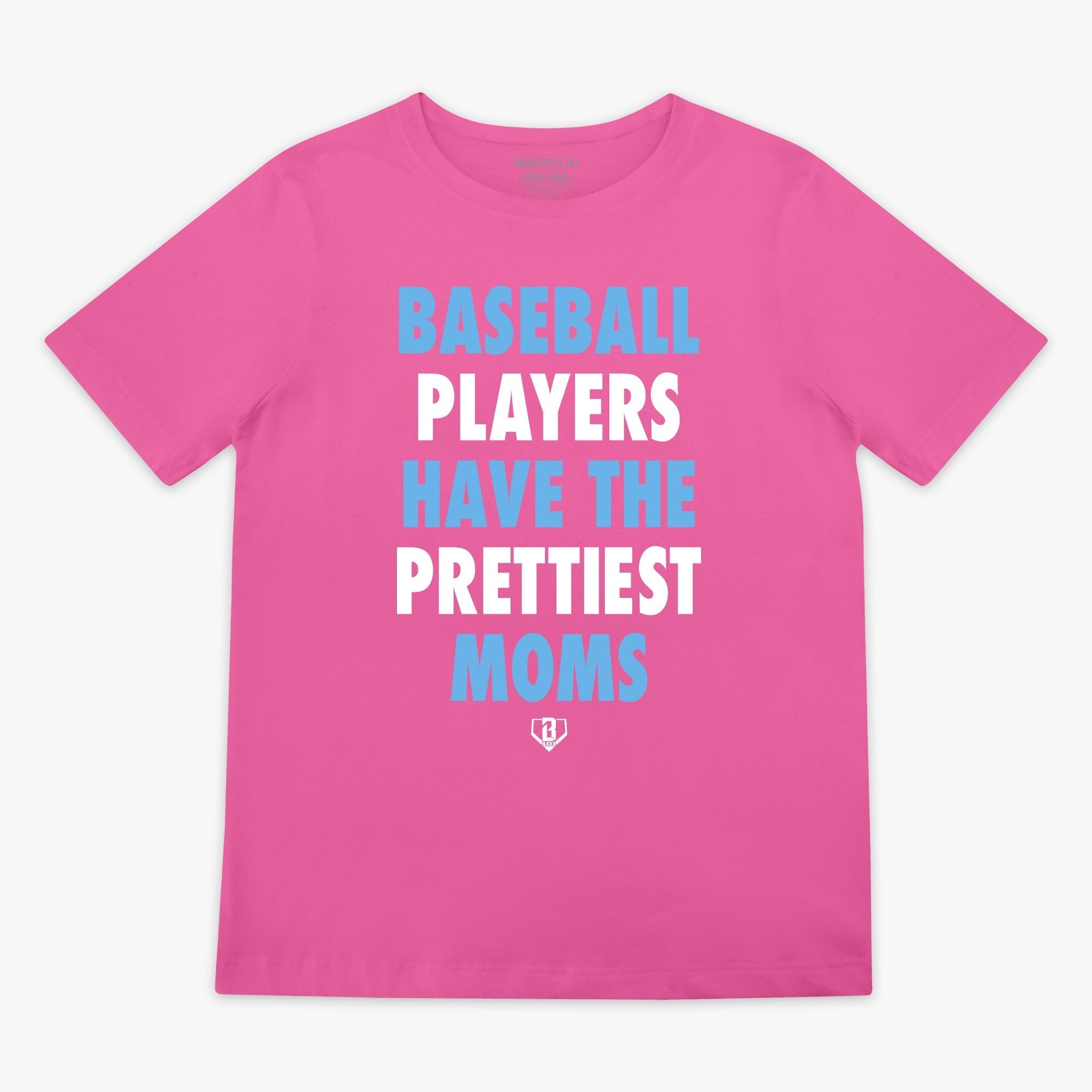 Baseball Players Have The Prettiest Moms Youth Tee - Pink/Blue Hoodie, Sweatshirt | CoreVibeTees.com (Image 1)