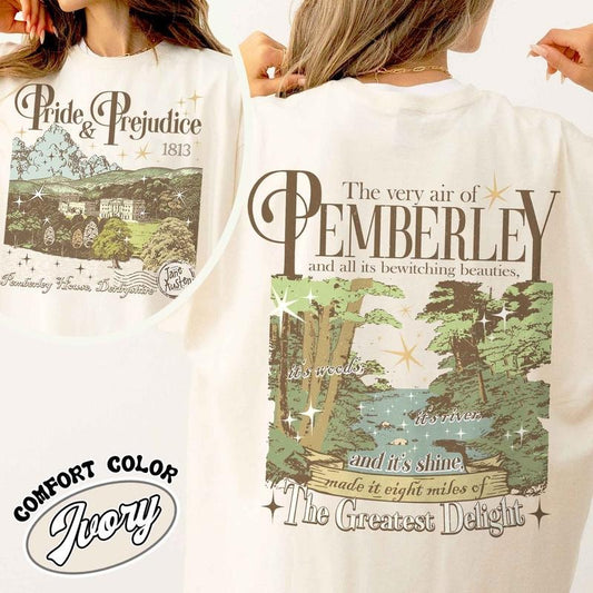 Pride and Prejudice Comfort Color shirt. Pemberley House Shirt