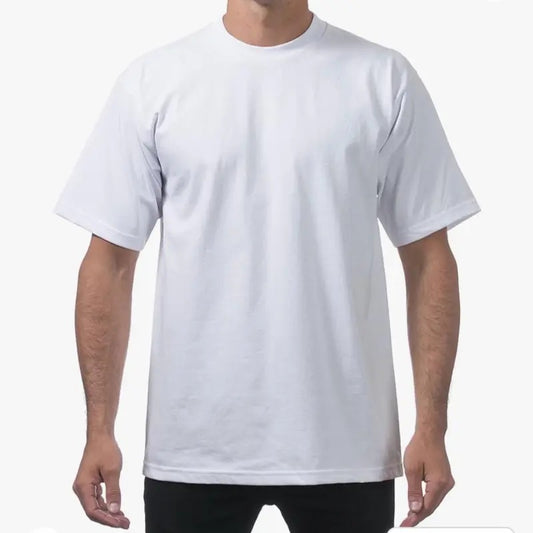 Pro Club Heavyweight Cotton Short Sleeve Crew Neck T-Shirt Top Casual Collar Classic Fabric Original