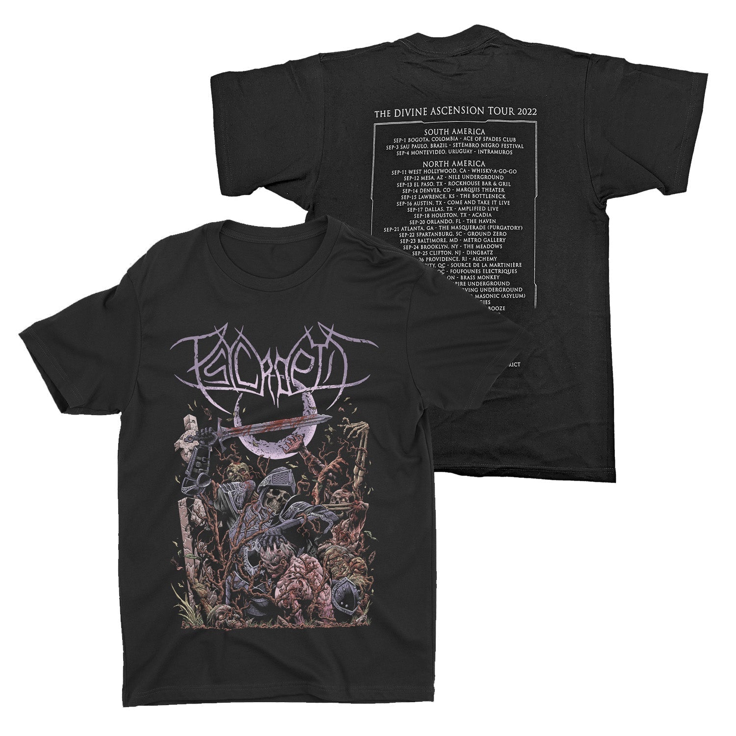 Psycroptic - This Shadowed World 2022 Tour t-shirt Hoodie, Sweatshirt | CoreVibeTees.com (Image 1)